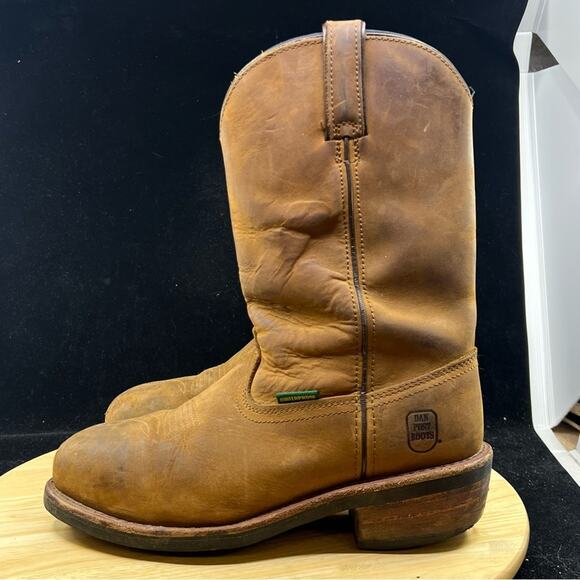 Dan Post DP69691 Men Albuquerque Brown Leather Waterproof Steel Toe Boots 8.5D - Picture 5 of 9